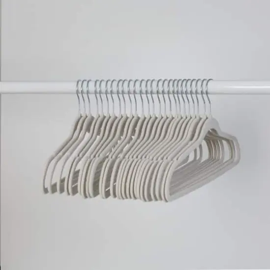 Honey Can Do Warm Gray Slim-Profile Non-Slip Velvet Hangers, 25ct. {7}