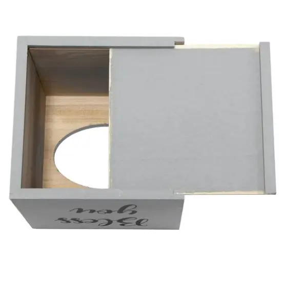 Elegant Designs Bless You Tissue Box Cover Gray Wash {11}