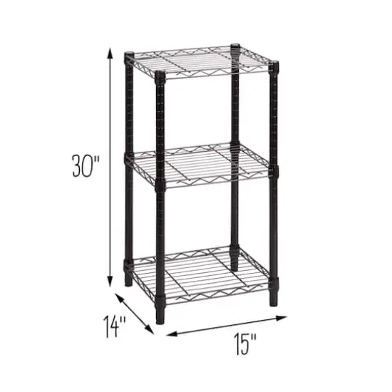 Honey Can Do Small 3-Tier Adjustable Storage Shelving Unit {5}