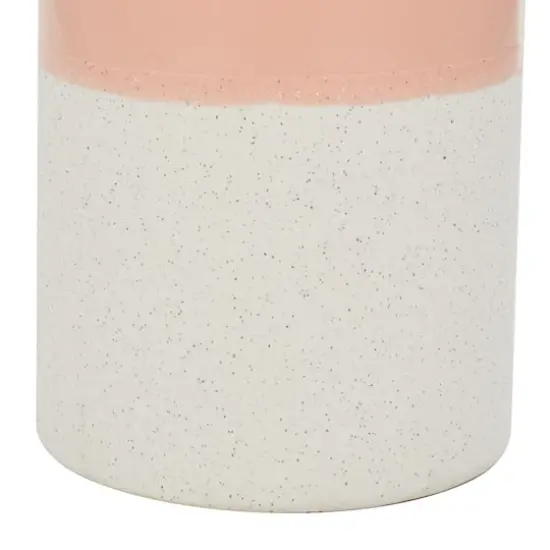 Pink Ceramic Modern Vase, 10" x 6" x 6" {5}