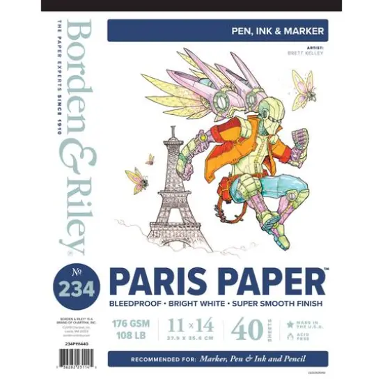 Borden & Riley&reg; No.234 Bright White Paris Paper Pad {2}