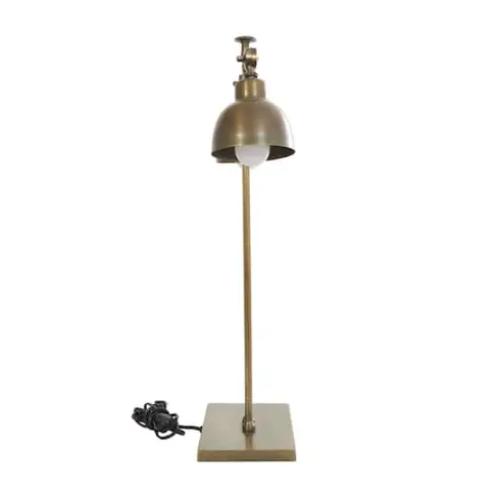 2ft. Brass Stainless Steel Desk Lamp with Double Shades {4}