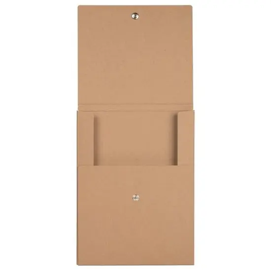 JAM Paper Vertical Kraft Snap Closure Portfolio Brown {5}