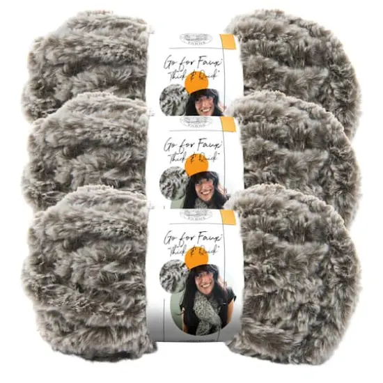 3 Pack Lion Brand&reg; Go For Faux&reg; Thick & Quick&reg; Yarn Chow Chow {1}