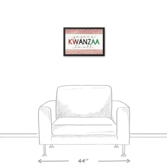 Joyous Kwanzaa To All Black Framed Canvas Art {6}