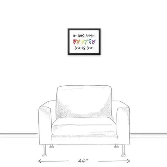 Love Is Love House Black Framed Canvas Wall Art {5}