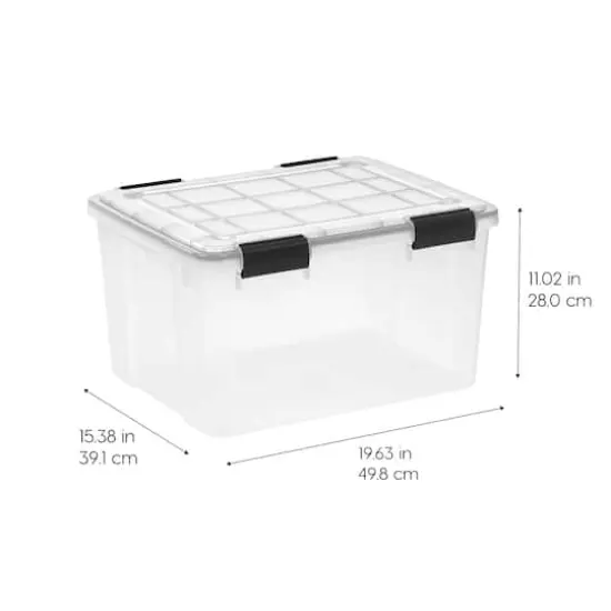Iris&reg; 44qt. Clear Plastic Storage Bins, 4ct. {4}