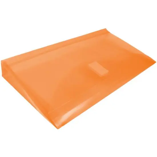 JAM Paper 5.25" x 10" Plastic Hook & Loop Closure Envelopes, 12ct. Orange {6}