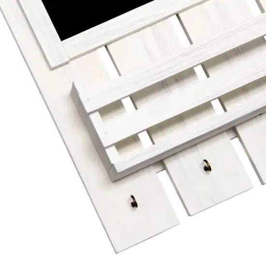 Elegant Designs Chalkboard Sign, Key Holder & Mail Storage Accent White Wash {7}