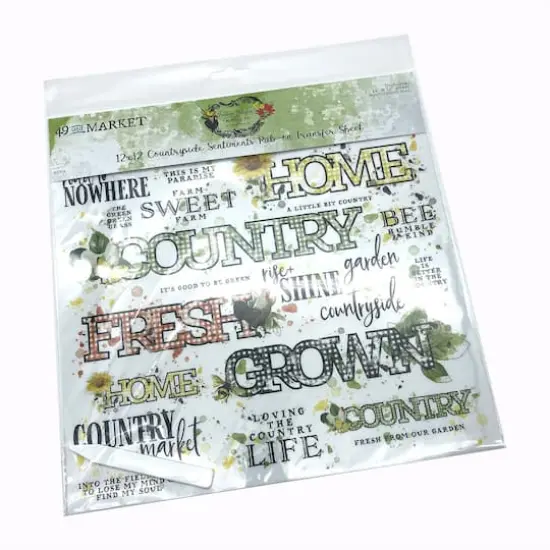 Vintage Artistry Sentiments Countryside Rub-Ons Transfer Sheet {1}