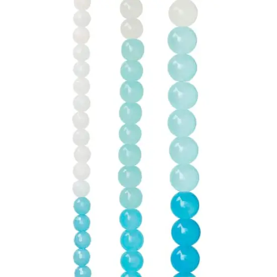 Aqua Ombre Glass Round Beads by Bead Landing&trade; {1}