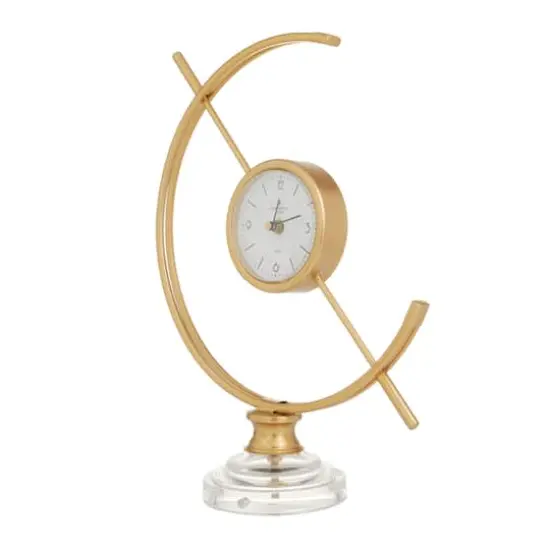 Gold Iron Modern Clock, 16" x 13" x 5" {3}