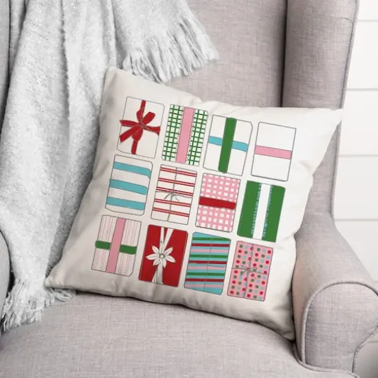 Gift Boxes 18x18 Throw Pillow {3}