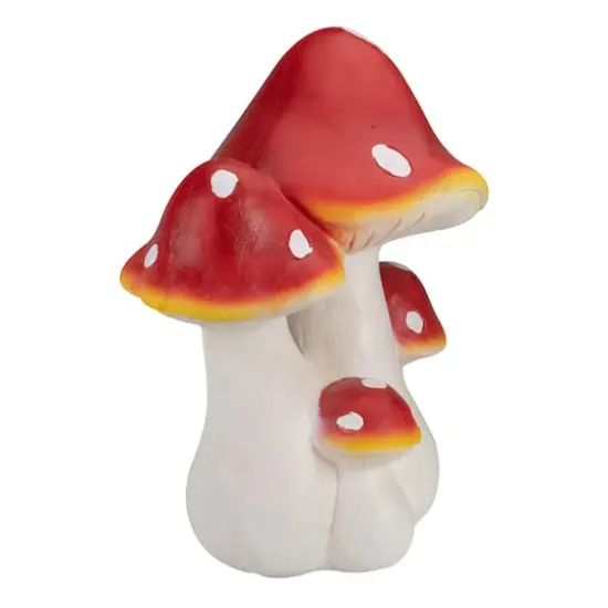 16.75" White & Red Mushrooms Outdoor Garden D&eacute;cor {5}