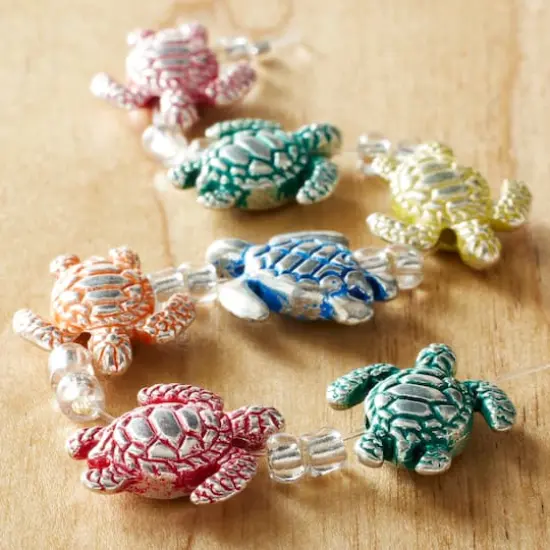 Multicolor Metal Turtle Beads, 18mm by Bead Landing&trade; {3}