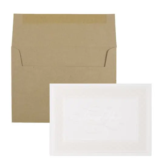 JAM Paper Pearl Border Thank You Cards & Kraft Envelopes, 25ct. {1}