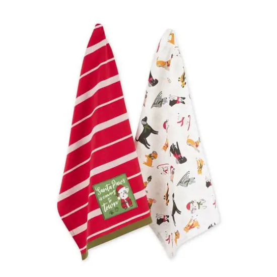 DII&reg; Santa Paws Dishtowel Set {1}