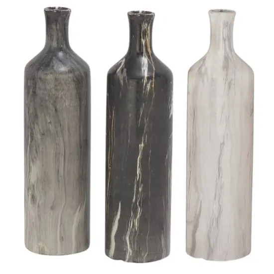 CosmoLiving by Cosmopolitan Multicolor Stoneware Contemporary Vase Set {1}