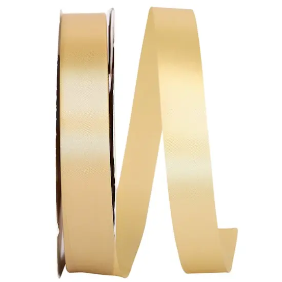 JAM Paper 7/8" x 100yd. Single Face Satin Allure Ribbon Raw Silk {1}