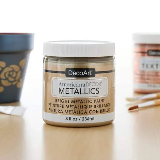 Americana Decor&reg; Metallics&trade; Paint Champagne Gold {3}