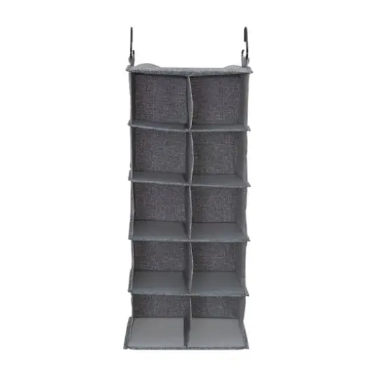 Household Essentials 10-Pocket Hanging Shoe Organizer Graphite {7}