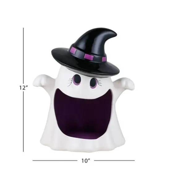 Mr. Halloween 12“ Motion Activated Ceramic Ghost Candy Bowl {4}