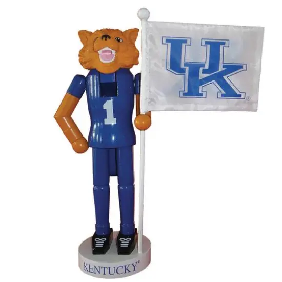 Santa's Workshop 12" Kentucky Mascot & Flag Nutcracker {1}