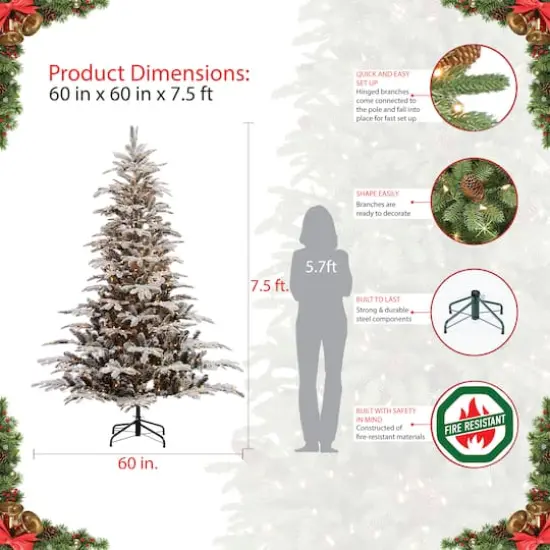 7.5ft. Pre-Lit Aspen Fir Artificial Christmas Tree, Clear Lights {6}