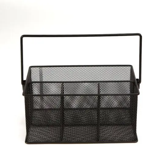 Mind Reader Black Mesh Storage Basket Organizer {8}
