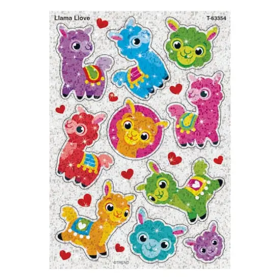 Trend Enterprises&reg; Llama Llove Sparkle STICKERS&reg;, 6 Packs of 20 {1}