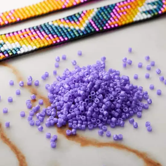 Miyuki Delica Glass Round Seed Beads, 11/0 Opaque Violet Dyed {3}