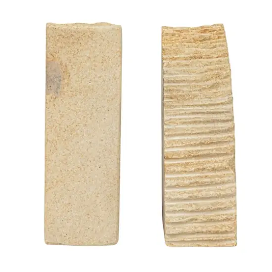 Hello Honey&reg; 6" Natural Sandstone with Ribbed Edge Bookends Set {5}