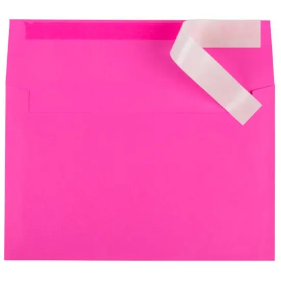 JAM Paper 6" x 9" Colored Peel & Seal Invitation Envelopes, 100ct. Ultra Fuchsia Hot Pink {4}