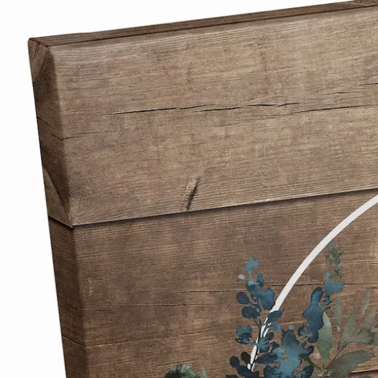 Happy Thanksgiving Floral Wreath Canvas Wall Art {4}