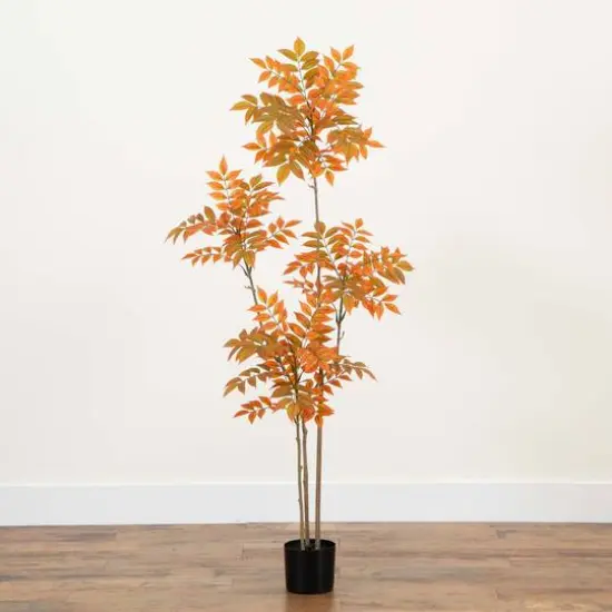 5ft. Autumn Minimalist Sumac Artificial Fall Tree  {7}