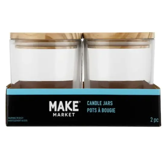 8oz. Clear Candle Jars, 2ct. by Make Market&reg; {1}