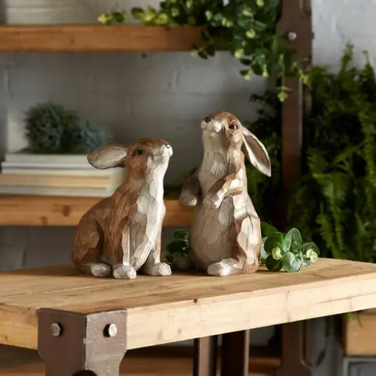 Standing Rabbit Figurine Set {3}