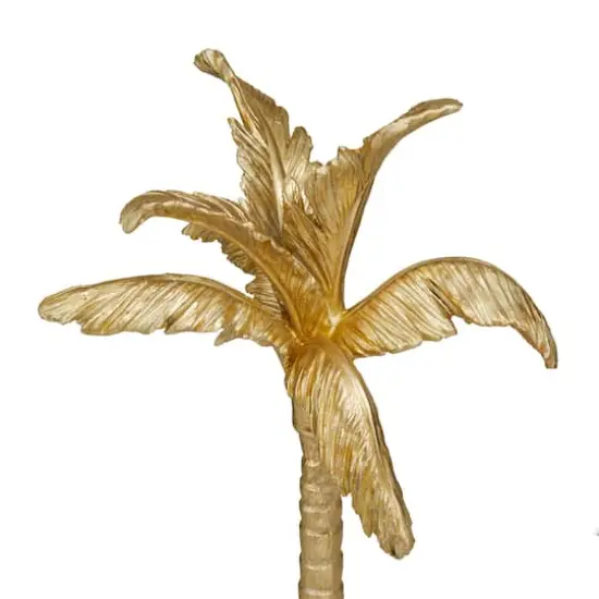 2ft. Gold Polystone Palm Tree Sculpture {4}
