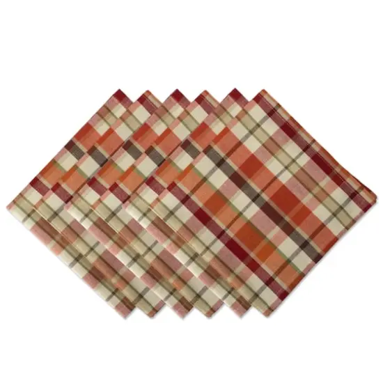 DII&reg; Pumpkin Spice Plaid Dinner Napkins, 6ct. {1}