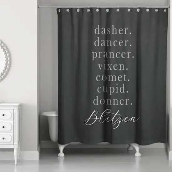 Reindeer Names Shower Curtain {3}
