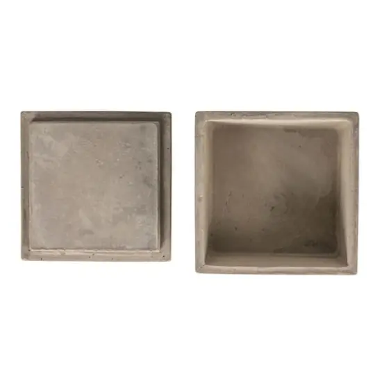 Hello Honey&reg; Gray Contemporary Cement Boxes with Lids {5}