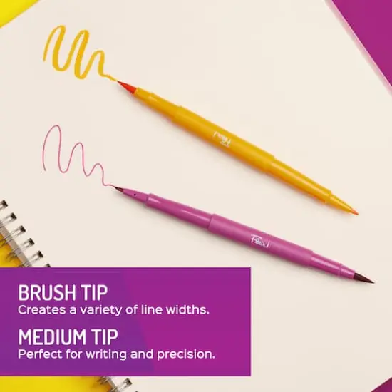 Paper Mate&reg; Flair!&reg; 8 Color Brush & Medium Dual Tip Felt Pens {5}