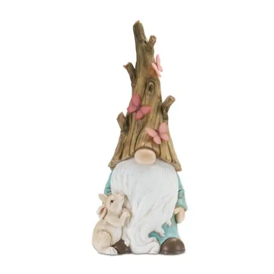 24.75" Tree Trunk Gnome Statue {1}