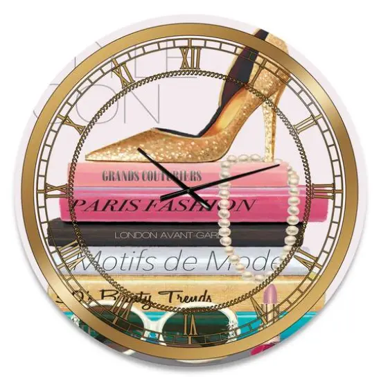 Designart 'Paris Glamourous Gold Style Iv Glam Wall Clock {1}