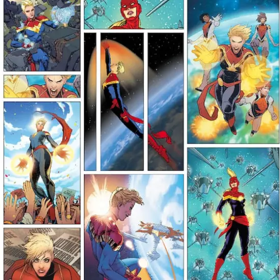 Marvel&reg; Captain Marvel Patch Cotton Fabric {1}