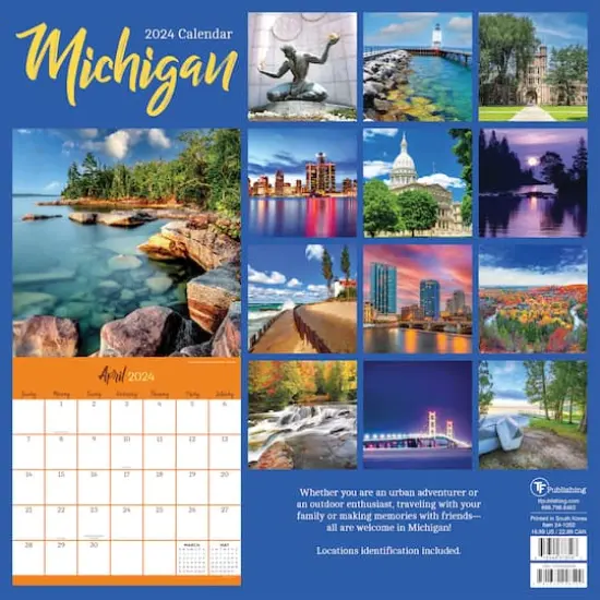 TF Publishing 2024 Michigan Wall Calendar {3}