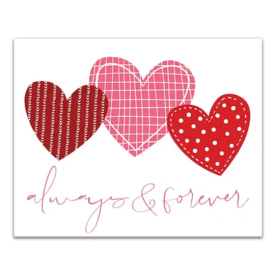 Pattern Hearts Canvas Wall Art {1}