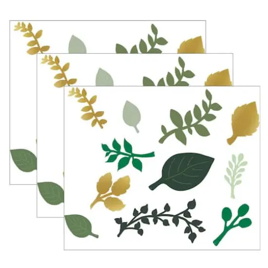 Teacher Created Resources Green & Gold Paper Leaves, 3 Packs of 40 {1}