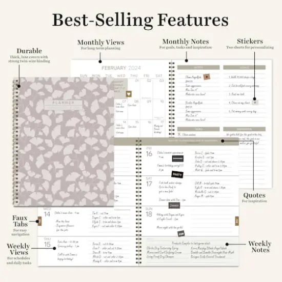 TF Publishing 2024 Tranquil Floral Large Planner {6}