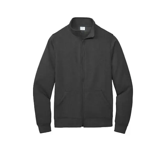 Port & Company&reg; Core Fleece Cadet Full-Zip Adult Unisex Sweatshirt Dark Heather Grey {1}
